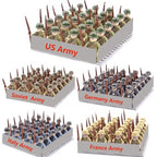 40/set World War II military building blocks National army soldier Character weapon assembly building block Children's toy gifts