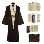 Obi Wan Kenobi Jedi Cosplay Costume Adult Unisex Coat Friar Uniform Robe Full Set Accessories Halloween Carnival Outfits