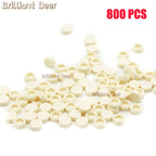 800PCS FLAT Tile 1x1 Dots Round Bricks 35381 98138 MOC DIY Building Blocks Parts for Mosaic Portrait Art Design Children Toys