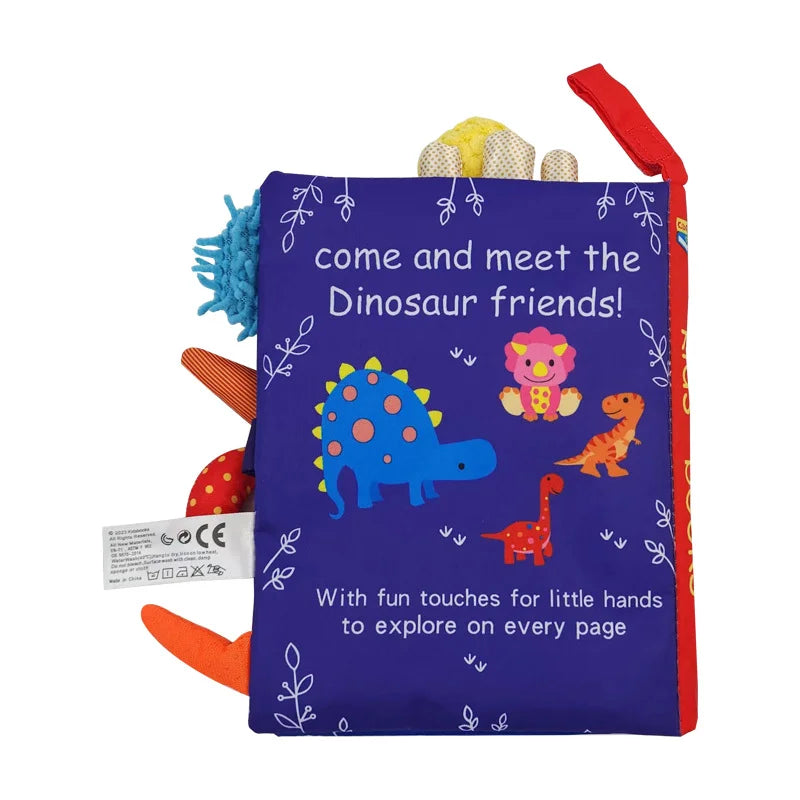 0-36M Baby Early Learning Toy Tail Cloth Book Parent-child Interactive Sound Paper Puzzle Cloth Book Rattle