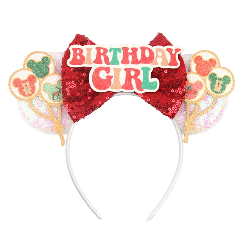 2026 Trip Mouse Ears Headband for Girls Women Sequin Castle 5"Bow Hairband Festival Party Cosplay DIY Hair Accessories