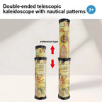 Classic colorful kaleidoscope with three-mirror design, retractable, timeless educational toy