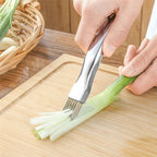 Kitchen Shred Silk The Knife, Stainless Steel Chopped Green Onion Knife, Curved Handle Design, Food Speedy Chopper Green Onion