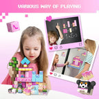 Magnetic Building Blocks Mine World Magnetic Pool Castle Villa Party Construction Brick Cube STEM Boy Girl Children Toy Set Gift