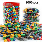 300/500/1000 DIY Creative Building Blocks Bulk Set Urban Classic Blocks Assembled Birthday Gift Children's Educational Toys