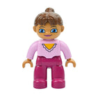 Big Size Figures Building Block Doll Family Farmer Pirate Worker Doctor Policemen Large Brick Compatible Build House Duploes Toy