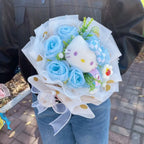Genuine Hello Kitty Plush Toy Anime Stuffed Animals Keychains Creative Handmade Bouquets Christmas Vanlentine Birthday Gifts