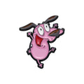 Cartoon Courage Cowardly Dog Brooch Enamel Pins Cute Pink Animal Dog Brooches Clothes Lapel Badges Jewelry Gift for Kids Friends