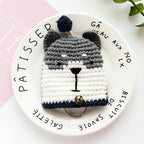 Cute Animal Doll Crochet Keychains For Keys Storage Funny Puppy Series Knitted Bag For Car Keys Holder Keyrings Custom Wholesale