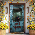72.83x35.43 Inch Halloween Door Banner Polyester Ghost Hospital Scary Head Scene Decoration Halloween Party Supplies Photography