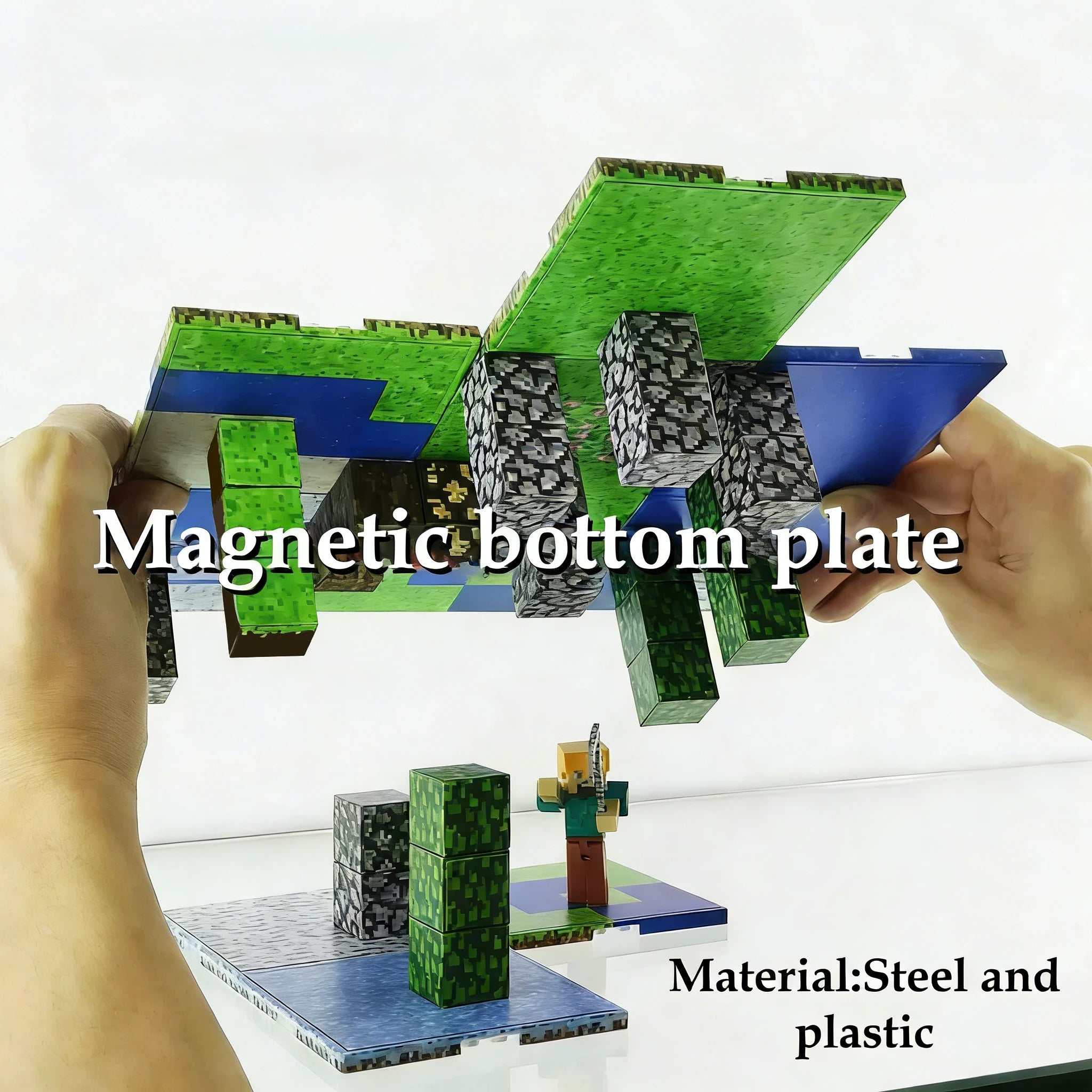 Magnetic Base Plate Variety Baseplates Match Mine World Magnetic Building Blocks Toys for Boys and Girls Children Gift