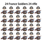 40/set World War II military building blocks National army soldier Character weapon assembly building block Children's toy gifts