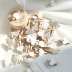 50pcs/pack Heart Clothespins Wooden Photo Paper Peg Pin Craft Clips for Paper Photo Display Hanging Home Party Wedding Decor