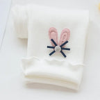 Bunny Butt Leggings for Girls - Playful Cotton Pants with Fluffy Tail Ear Details Perfect for Toddler Little Girl Everyday Wear