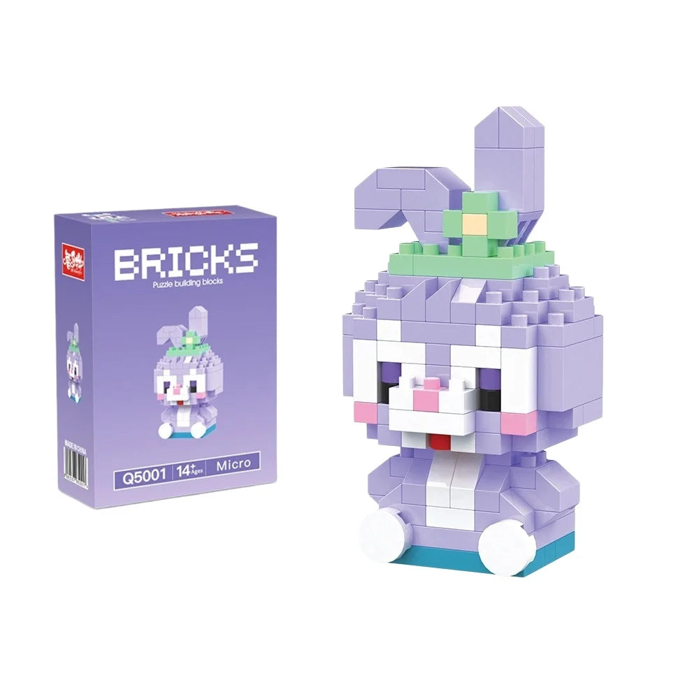 Disney Stitch Building Blocks Anime Kawaii Cartoon mini Action Children's Figures Blocks Bricks Assemble DIY Toys Gift for Kids
