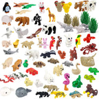 MOC Animal Scene Building Blocks Zoo Ducks Cat Dog Penguin Eagle Dove Wolf Bear Deer Shark Snake Mice Sheep DIY Toys Bricks K055