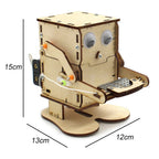 Robot Eating Coin Wood DIY Model Teaching Learning Stem Project for Kid Science Education Experiment Education Toy Assemble Kit