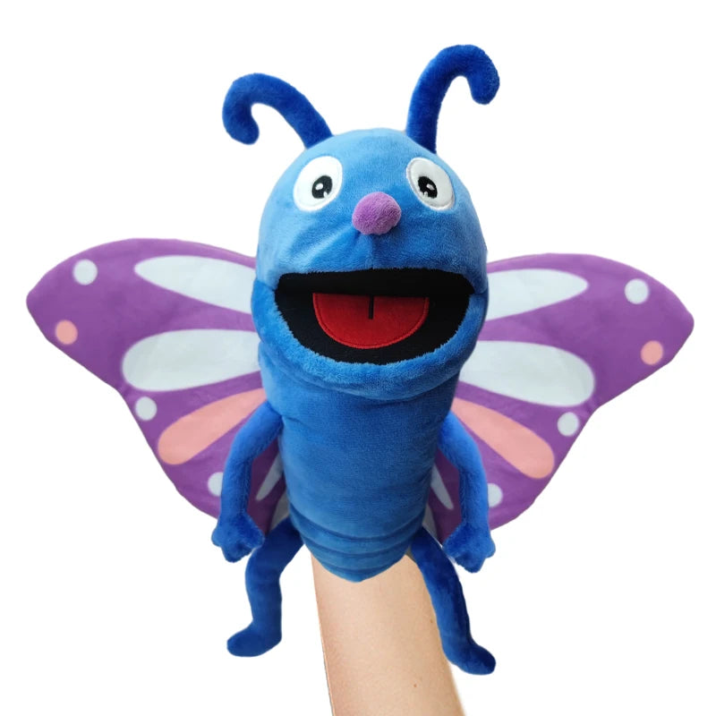 Insect Plush Hand Puppet Storytelling Bee Ladybird Butterfly Soft Stuffed Plush Toys Early Education Hand Finger Story Puppet