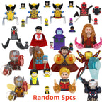 Blind Box Mini Building Blocks TV6205 Figures Big Goblin Spiderman Iron Man Venom Captain Hawk Deadpool Armor Christmas Gift Toy