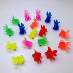 Children's Water Toy Soft Rubber Marine Life Buoy Goldfish Net Fishing Model Swimming Bathtub Holiday Gift
