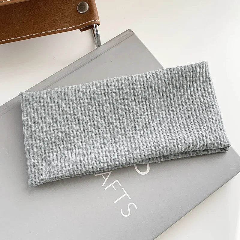 Autumn and Winter Wide Edge Elastic Women Hairband Makeup Wash Face Headband Sports Knitted Headpiece Headband