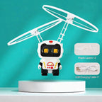 Levitating Luminous Flying Robot Astronaut Toy Aircraft Hand-Controlled Drone Interactive with Lights Outdoor Toys for Kids Gift