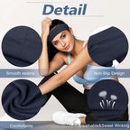 6pcs Unisex Simple Basic Solid Color Leopard Print Face Wash Cycling Running Sports Yoga Leisure Sweat-Absorbing Headband