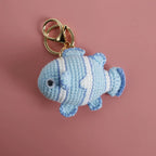 Ocean Series Animal Doll Crochet Keychain Handmaking Knitted Tropical Fish Keyrings Crochet Shark Doll Keychain Custom Accessory