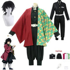 Anime Kimetsu No Yaiba Kamado Nezuko Cosplay Kostuum Kimono Demon Slayer Cosplay Pruiken Haren Halloween Carnaval Vrouwen Outfit
