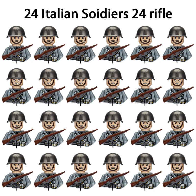 40/set World War II military building blocks National army soldier Character weapon assembly building block Children's toy gifts
