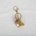 Mini Animal Doll Series Crochet Keychain Knitted Small Rabbit Doll Keyrings Mini Puppy Cute Keychain Wholesale Custom Accessory