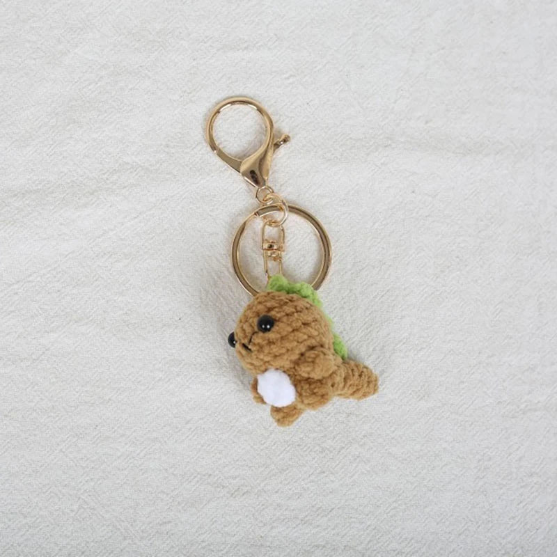 Mini Animal Doll Series Crochet Keychain Knitted Small Rabbit Doll Keyrings Mini Puppy Cute Keychain Wholesale Custom Accessory