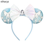 Mickey Cartoon Olaf Headbands for Kids Cute Snowman Ears Hair Accessories Women Elsa Frozen Hairband Girls Cosplay Headwear Gift