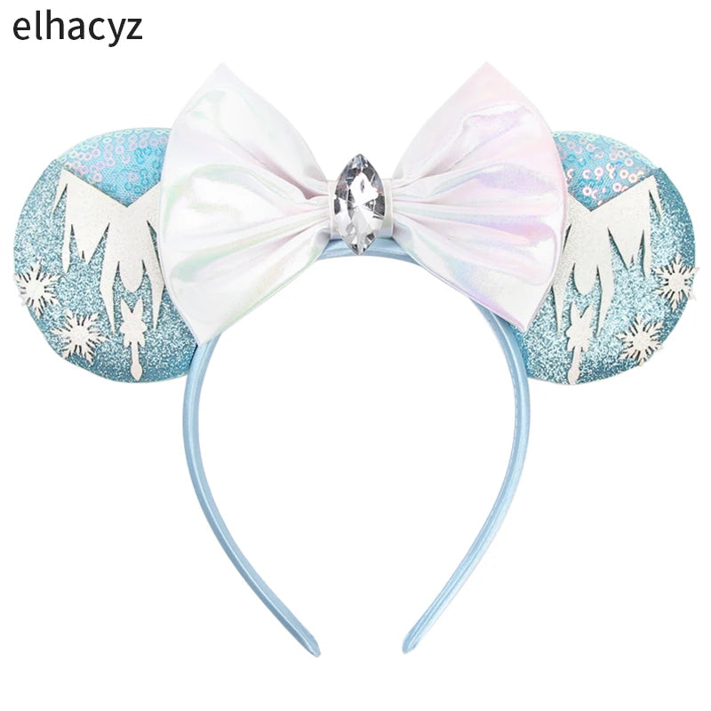 Mickey Cartoon Olaf Headbands for Kids Cute Snowman Ears Hair Accessories Women Elsa Frozen Hairband Girls Cosplay Headwear Gift