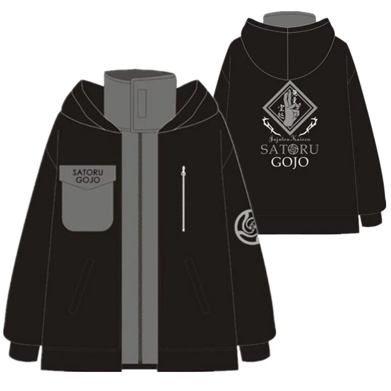Anime Jujutsu Gojo Satoru Itadori Yuji Cosplay Costume Adult Unisex Pullover Coat Casual Hoodie Jacket Pants