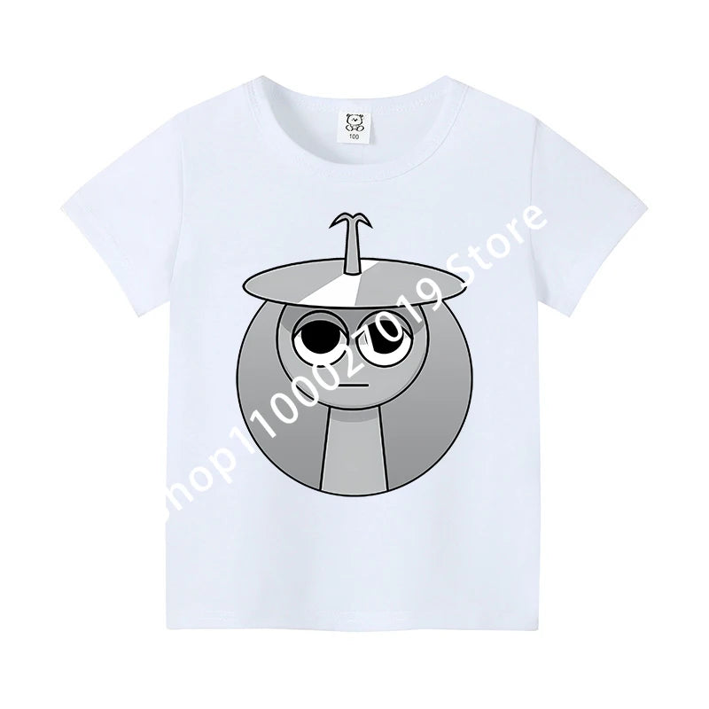 Sprunkis Boys Girls Child T Shirt Clothes Tops Children's Clothing Summer Cute Cotton Short Sleeve Tee New Kids Birthday Gifts
