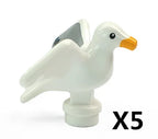 MOC Animal Scene Building Blocks Zoo Ducks Cat Dog Penguin Eagle Dove Wolf Bear Deer Shark Snake Mice Sheep DIY Toys Bricks K055