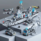 65CM Super Large Navy Warship Building Blocks Army Ship Model 6 in 1 Multi Shape Building Blocks Toy Set for Boys Toys