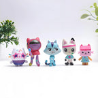 NEW 13pcs Anime Figure Gab Toy Smiling Cakey Catrat Hug Doll Mercat Cartoon Action Figure Home Decoration Xmas Birthday Gifts