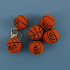 Creative Crochet Soccer Keyrings Wholesale Knitting Basketball Keychain Cute Sport Ball Series Crochet Keychain Custom Accessory