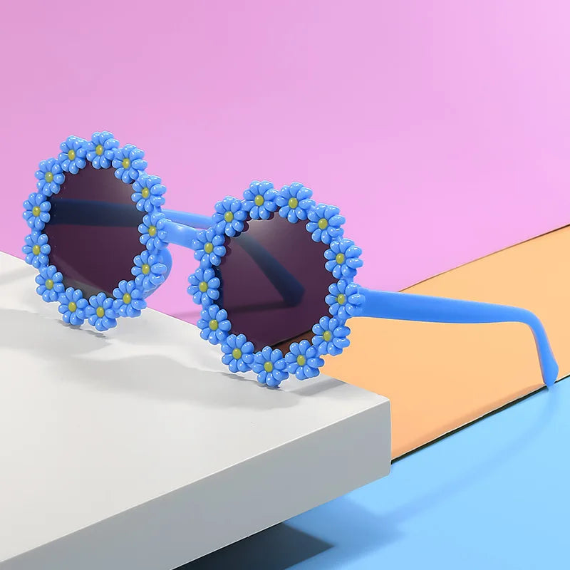 2024 New Sunglasses, Cartoon Children's Glasses For Boys And Girls, Cute Small Flowers, Little Daisy Baby Sunglasses