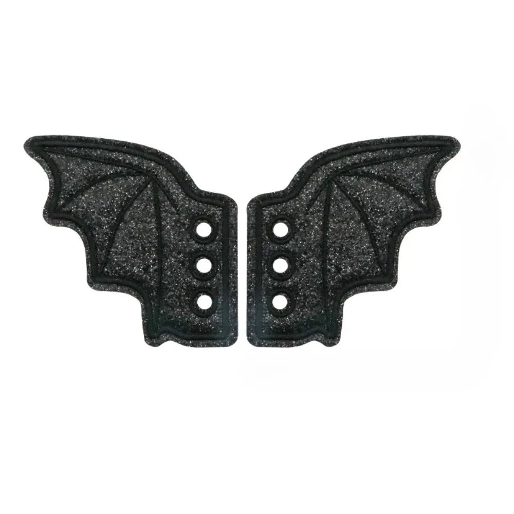 1 Pair Bling Bat Shoe Wings Charm Decorations For Sneaker Clothing Shoelaces Punk Halloween Gift Accessory