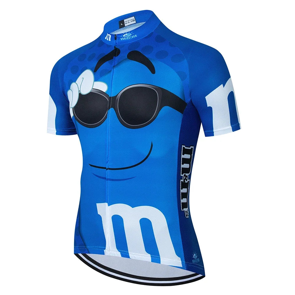 2024 Cartoon Cycling Clothing Men Short Sleeve MTB Ropa Ciclismo Breathable Summer Sportswear Outdoor Bicycle Clothes Bib Shorts