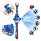 Fashion Spider-Man Projection Kids Watches for Boys Captain America Iron Man Children's Watch Digital Clock Student Toys Gifts
