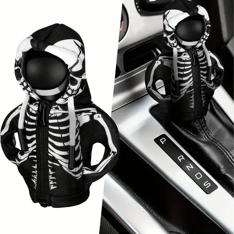 1PC Creative Hooded Shift Lever Cover - Sweat-Proof Soft Lining Easy Install Durable Multi-Color/Patterns Fits Most Cars