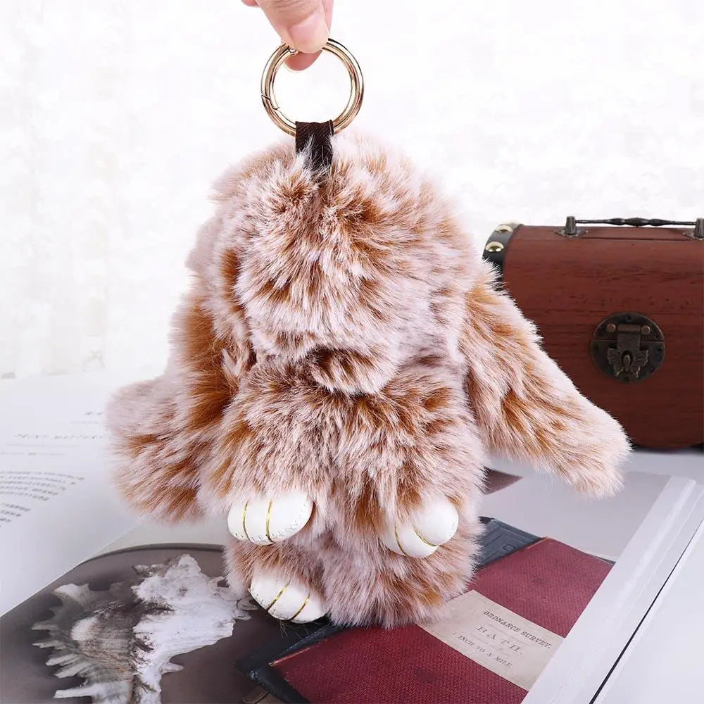Pendant Plush Toy Bags Pendant Jewelry Ornament Fluffy Toy Doll Plush Bunny Keyring Plush Bunny Keychain Rabbit Fur Keychain