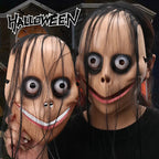 New Halloween Horror with Long Hair Cosplay Female Ghost Mask Roleplay Masks Funny Mask V-shaped Mouth Mask Party Tricky Toys