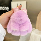 Pendant Plush Toy Bags Pendant Jewelry Ornament Fluffy Toy Doll Plush Bunny Keyring Plush Bunny Keychain Rabbit Fur Keychain