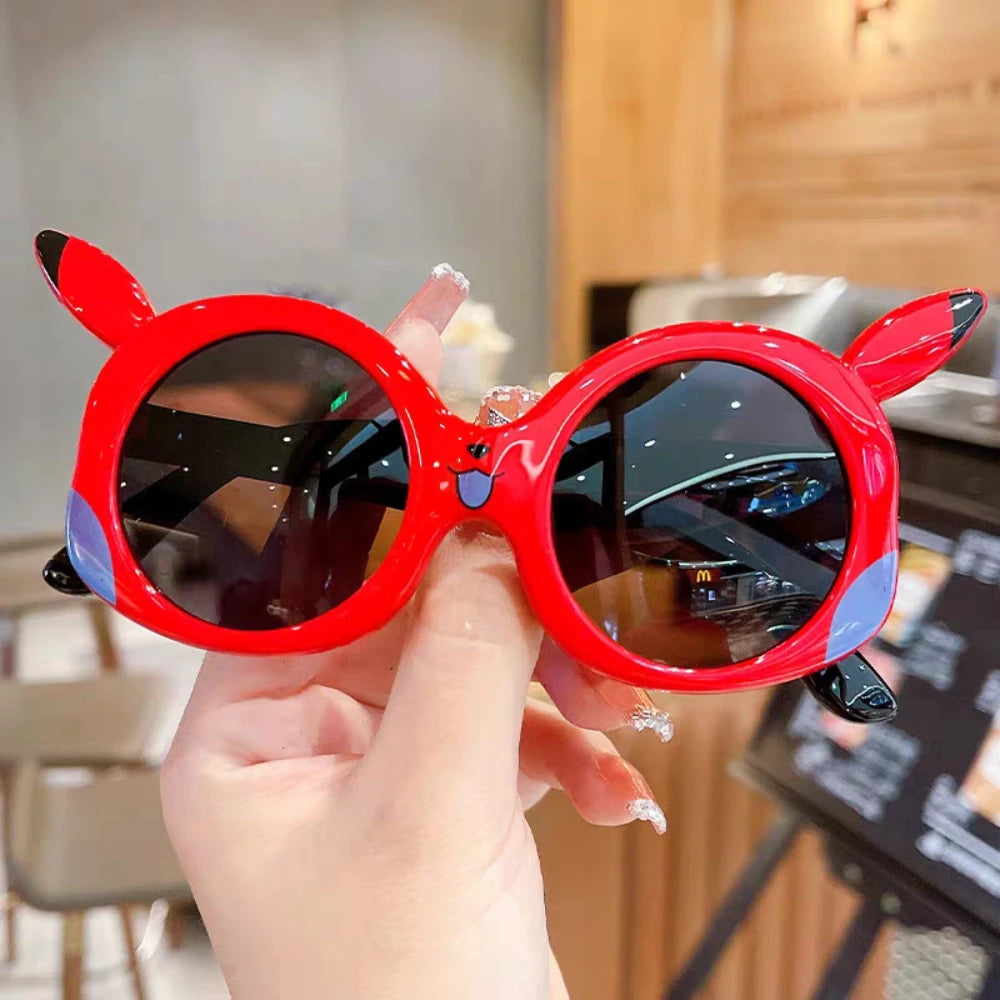 Cartoon Pikachu Outdoor Sun Protection Glasses Anime Pokemon Anti Glare Goggles Cute Vacation Travel Sunglasses Friend Gifts