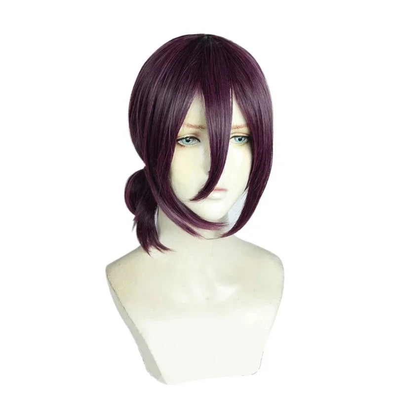 Rezze Cosplay Wig Anime Purple Brown Ponytail Hair Pelucas Halloween Party Role Play Wigs